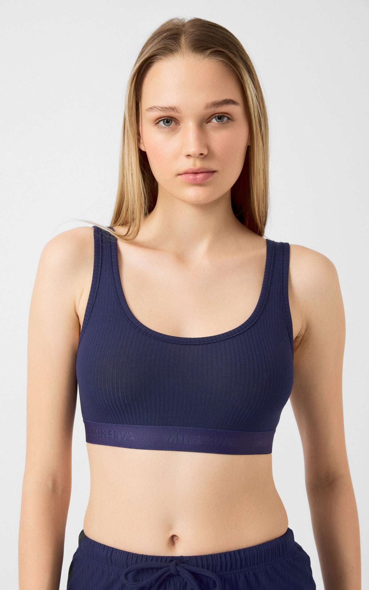 Toppur - Rifflað með teygju