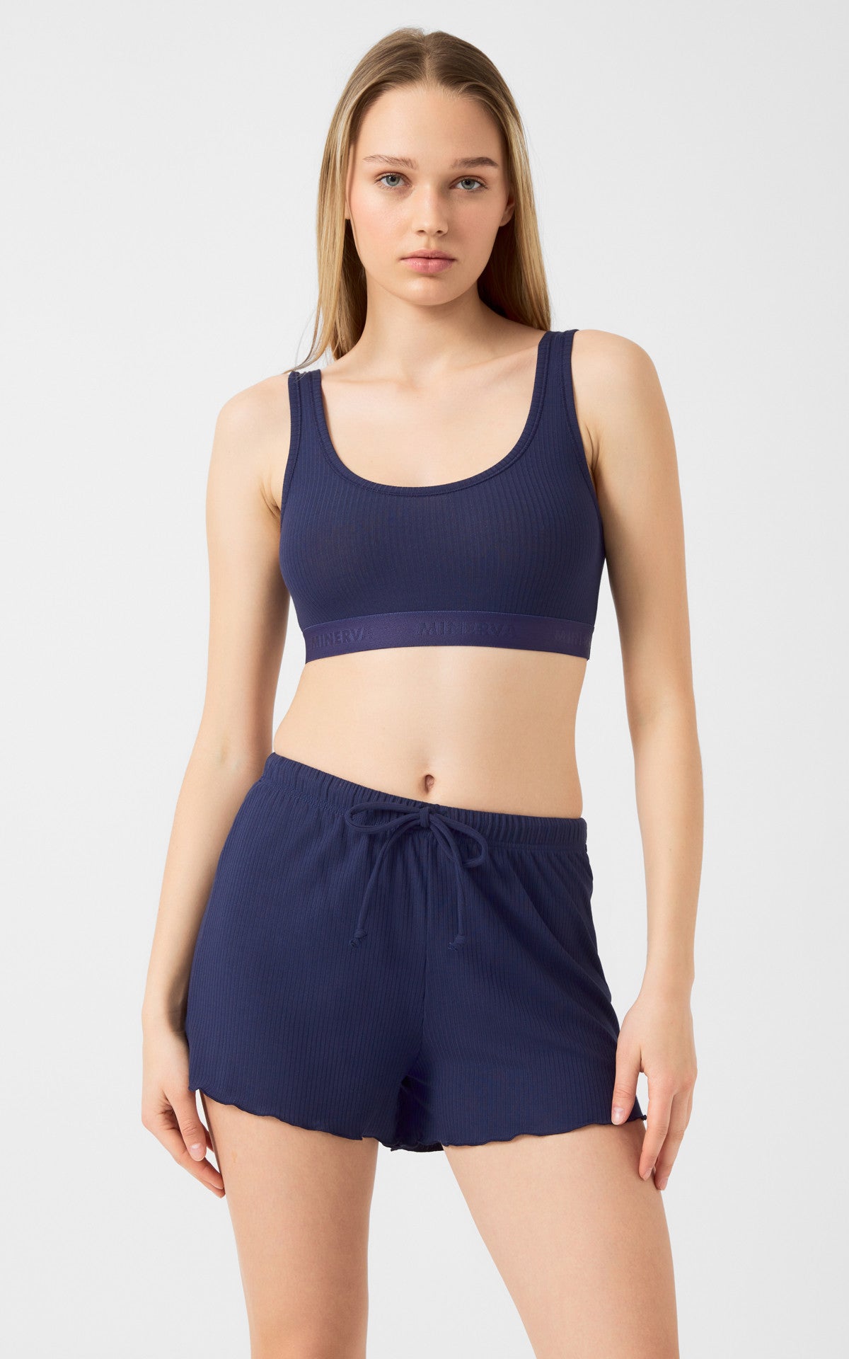 Toppur - Rifflað með teygju